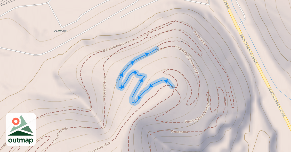 Map of Baby Flow (Downhill Only)