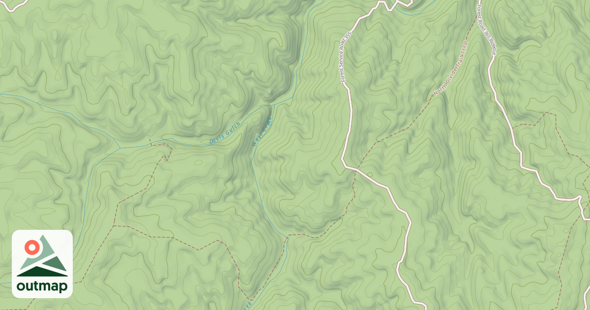 Map of West Creek Spur