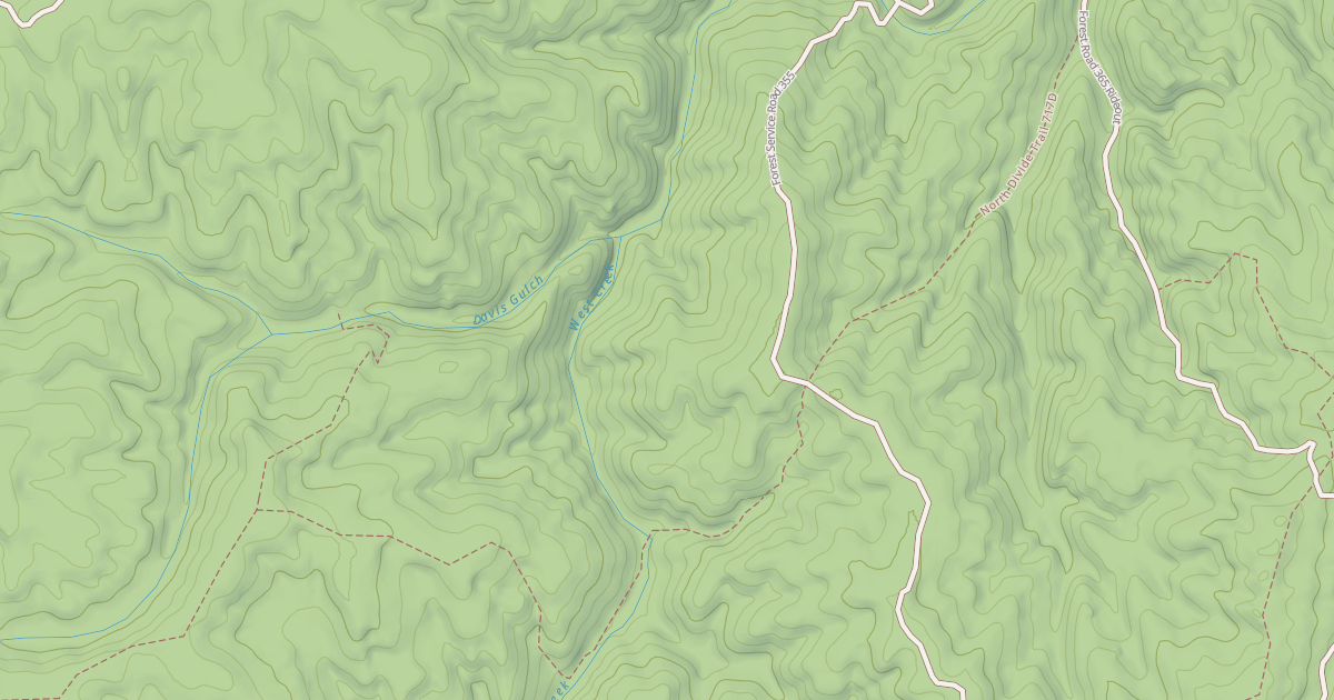 Map preview of West Creek Spur