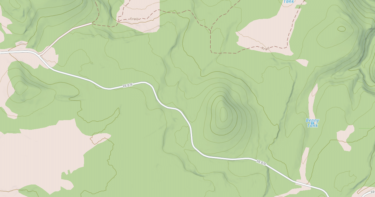 Map preview of USFS National Forest System Roads {69B46CBF-3BD4-4854-9E31-6B92611128E0}