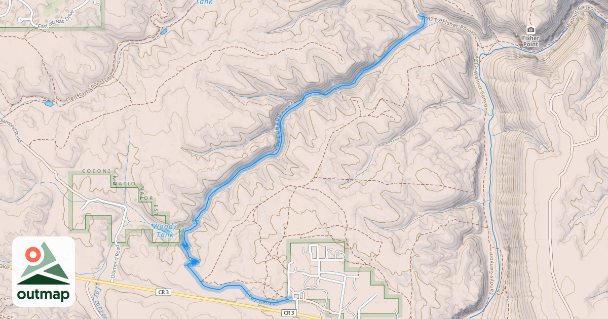 Map of Fay Canyon