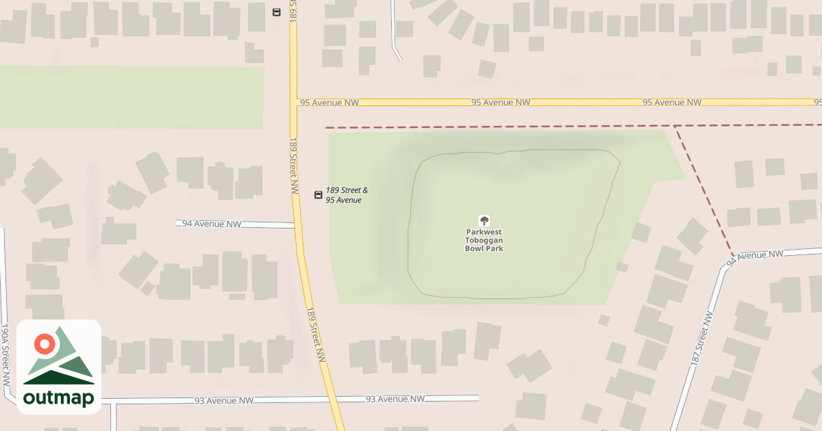Map of Parkwest Toboggan Bowl