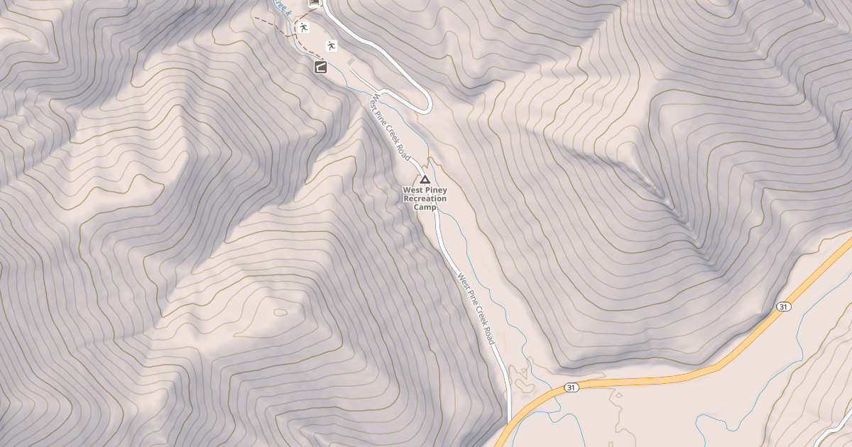 Map preview of WEST PINE CREEK