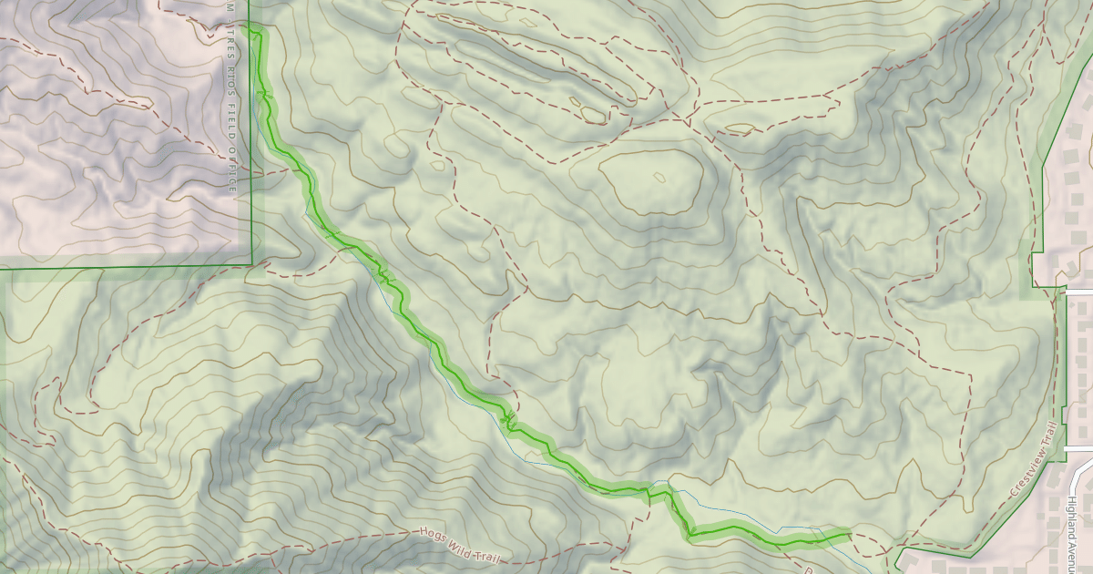 Map preview of Perins Gulch Trail