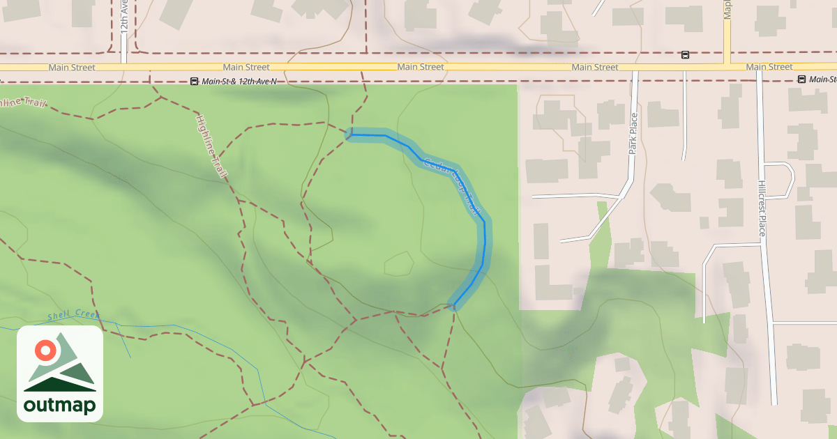 Map of Cedar Loop Trail