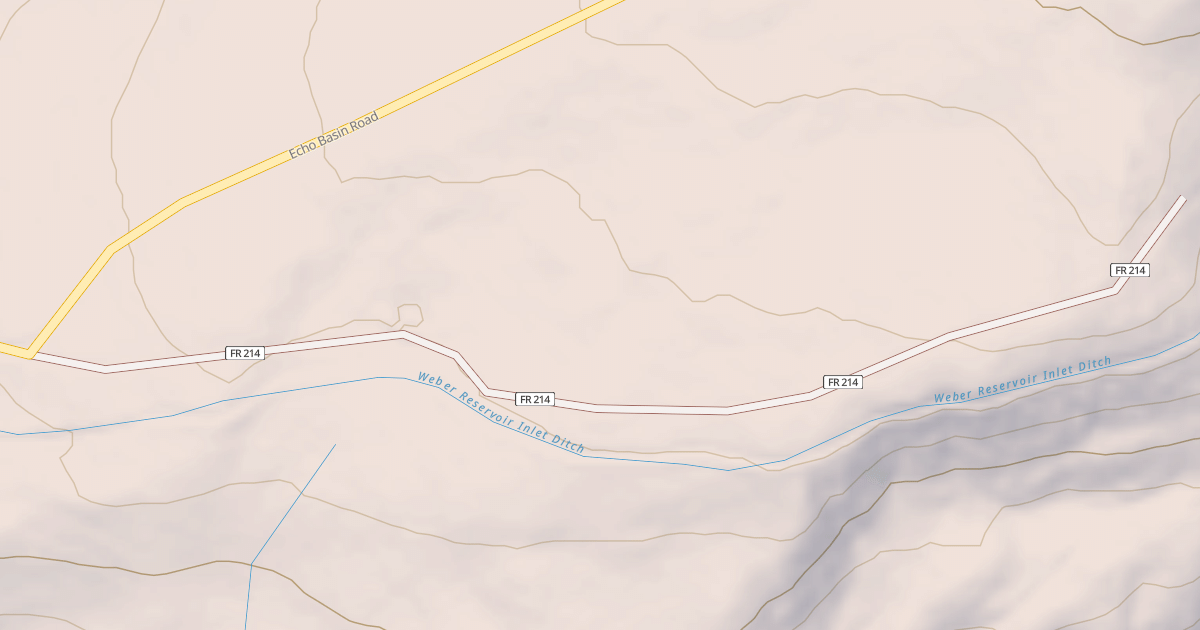 Map preview of WEBER RSVR INLET CANAL