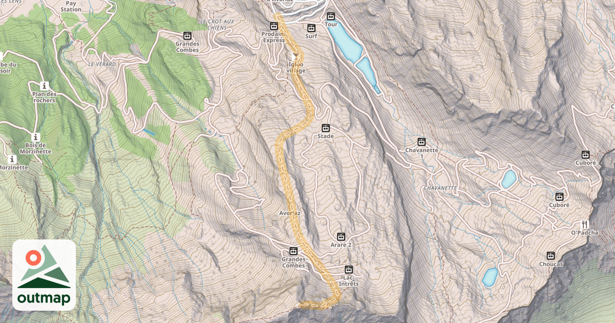 Map of Les Hauts Forts — Avoriaz