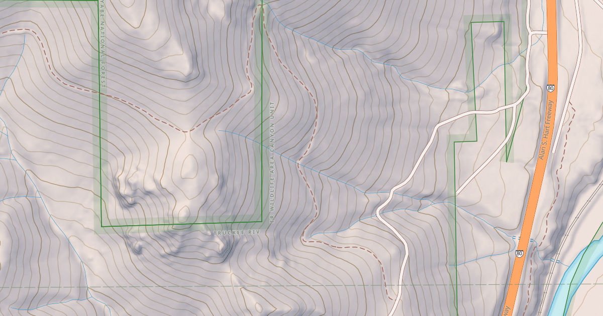Map preview of CANYON ROAD