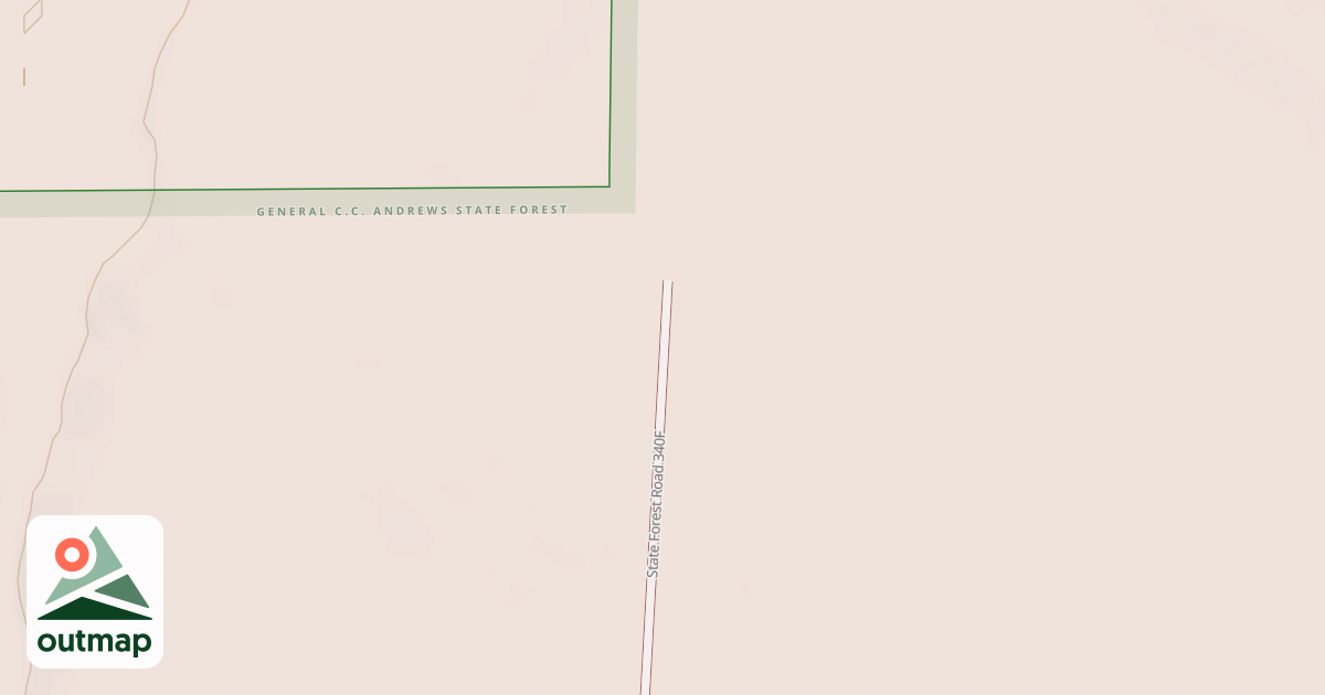Map of General C.C. Andrews State Forest Trails