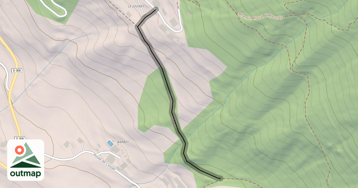 Map of Chemin du Châble