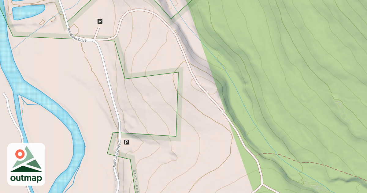 Map of State Game Land 106 Trails