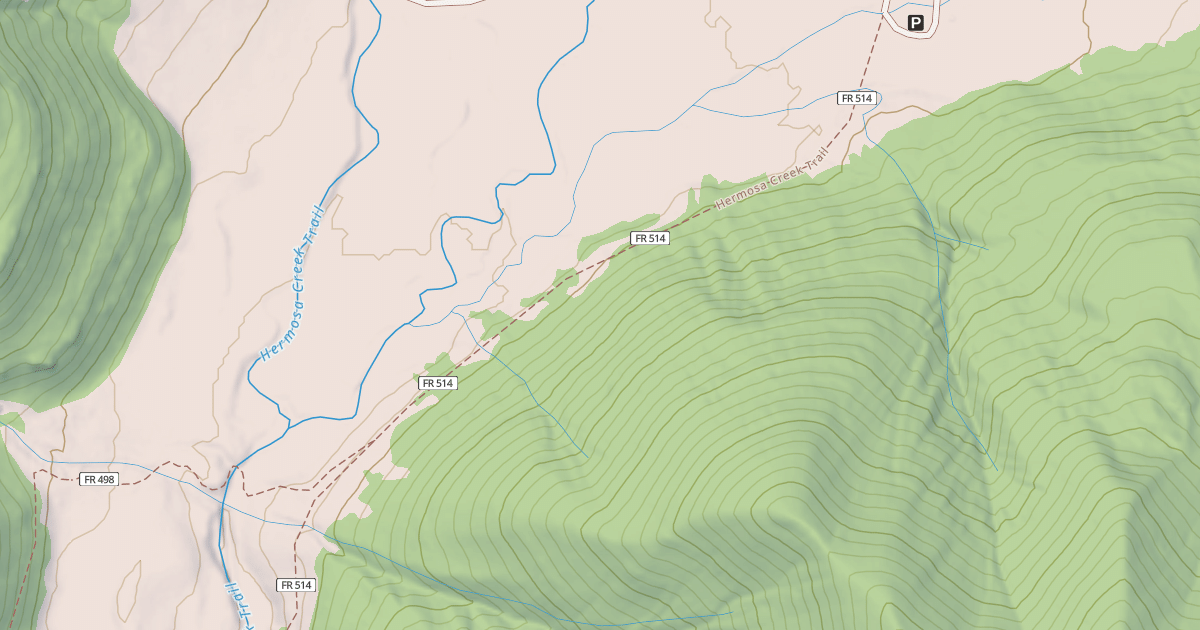 Map preview of Hermosa Creek
