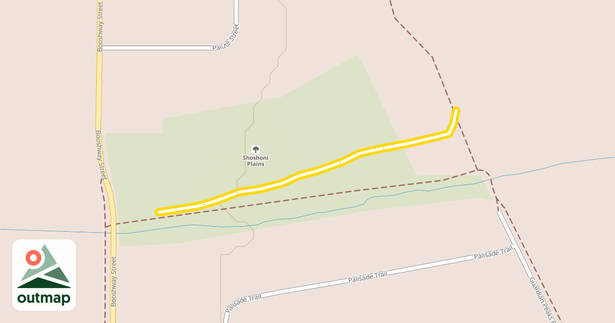 Map of Shoshoni Plains Trail