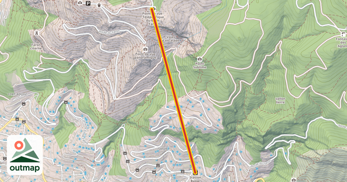 Map of Mont Faron
