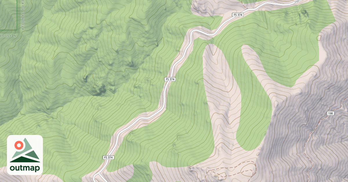 Map of HARRIS CREEK SUMMIT