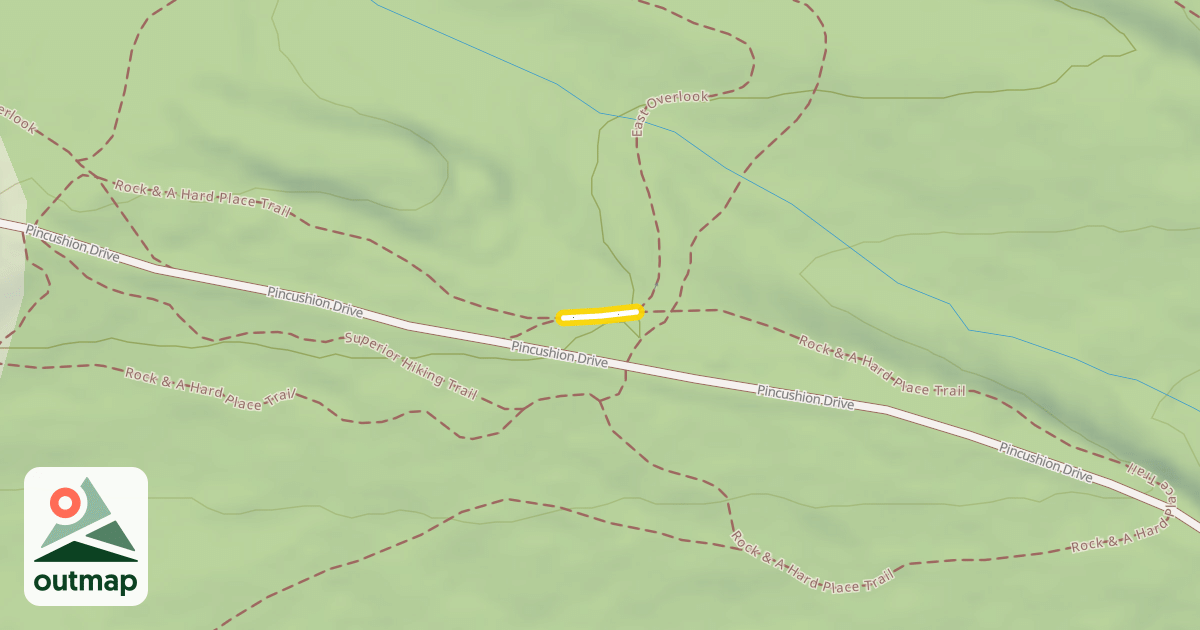 Map of Rock & A Hard Place Trail