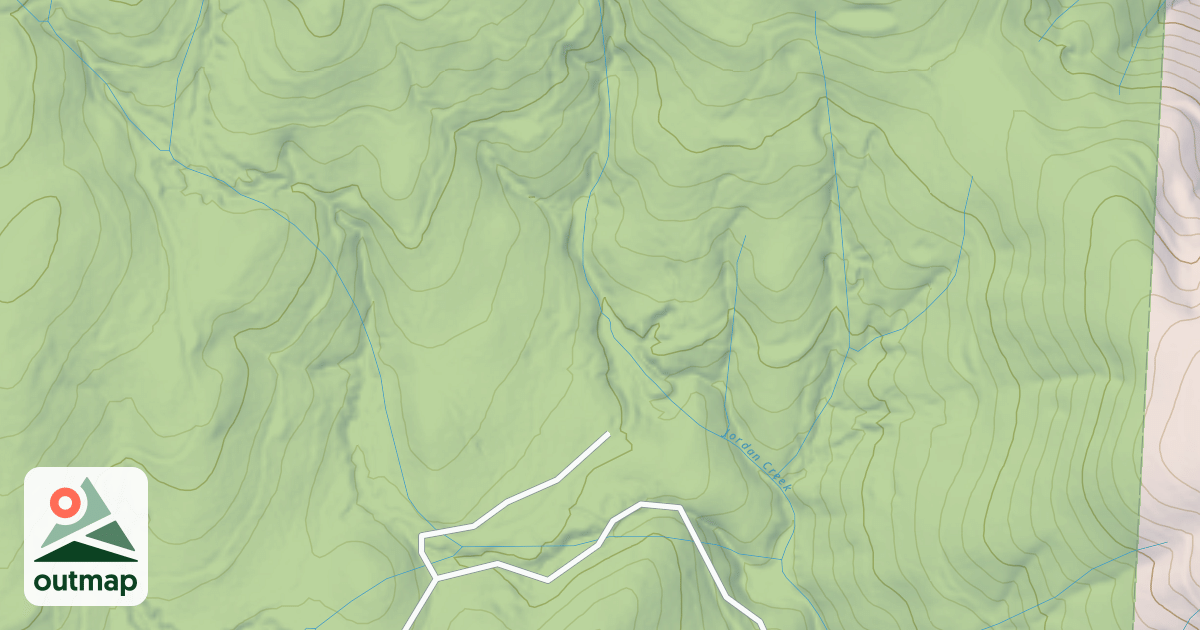 Map of JORDAN RETREAT SPUR
