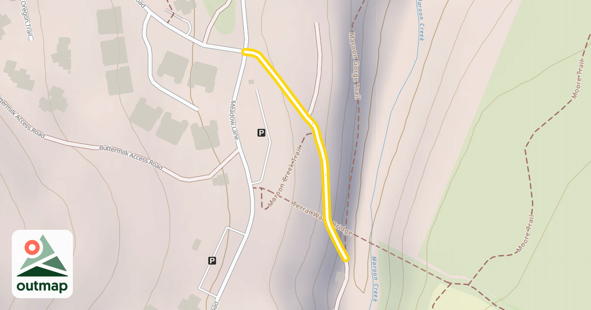 Map of Maroon Creek Trail