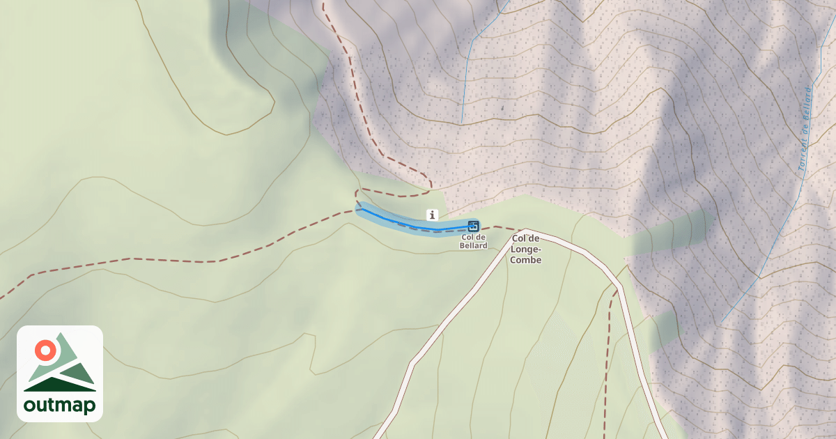 Map of Col de Bellard