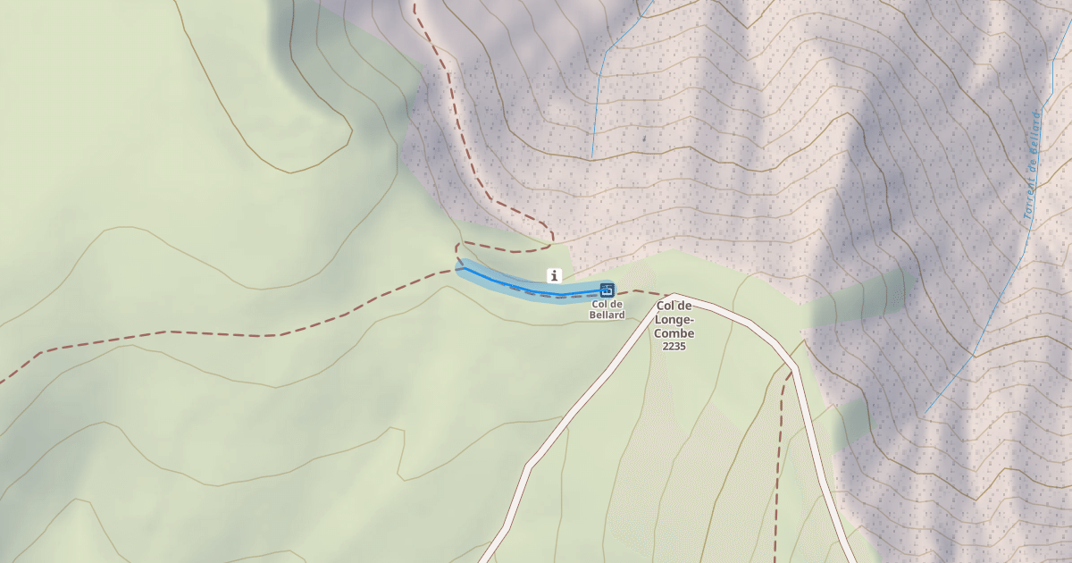 Map preview of Col de Bellard