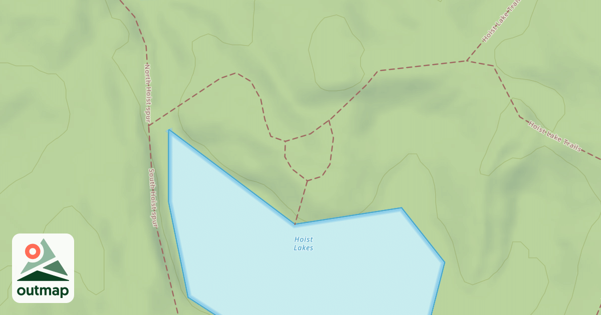 Map of Hoist, S. Hoist Campsite Spur