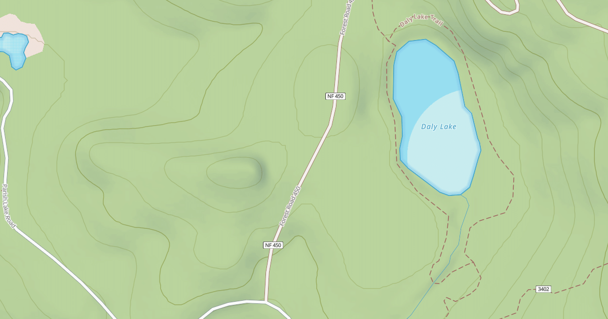 Map preview of DALY LAKE RD