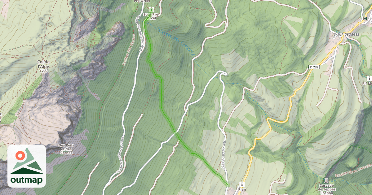 Map of Chemin du Père Simon