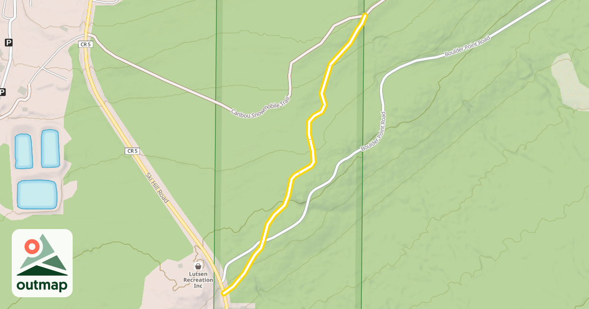 Map of North Shore Mountains Ski Trail