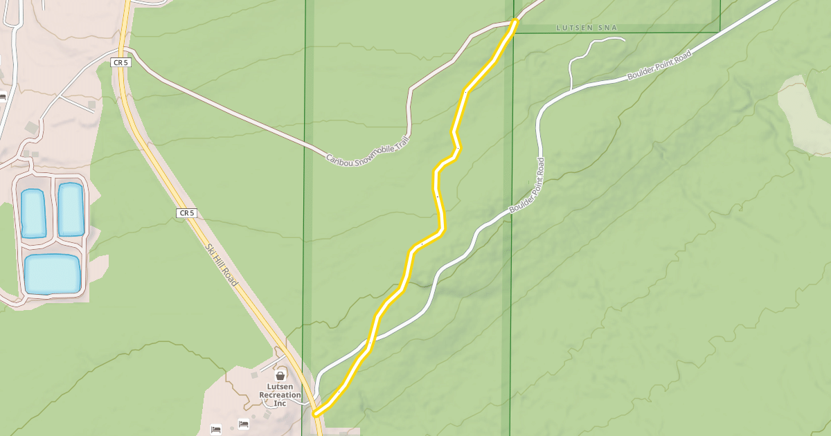 Map preview of North Shore Mountains Ski Trail