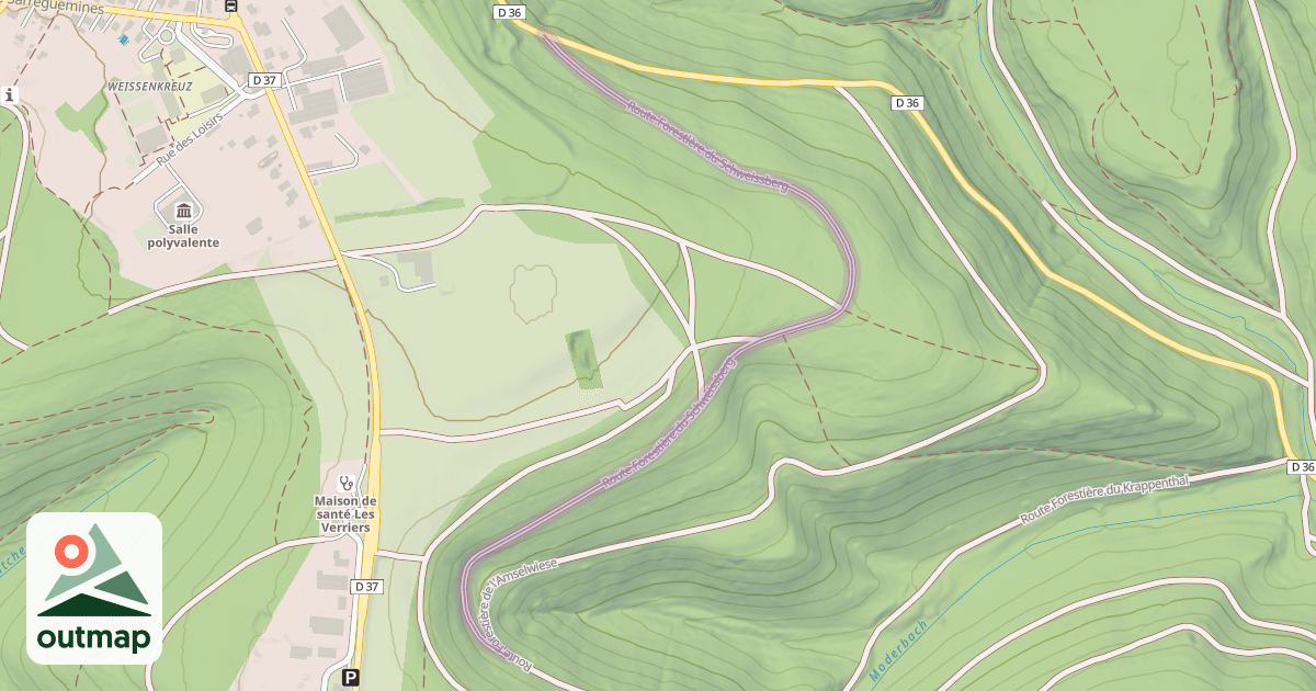 Map of Route Forestière du Schweissberg