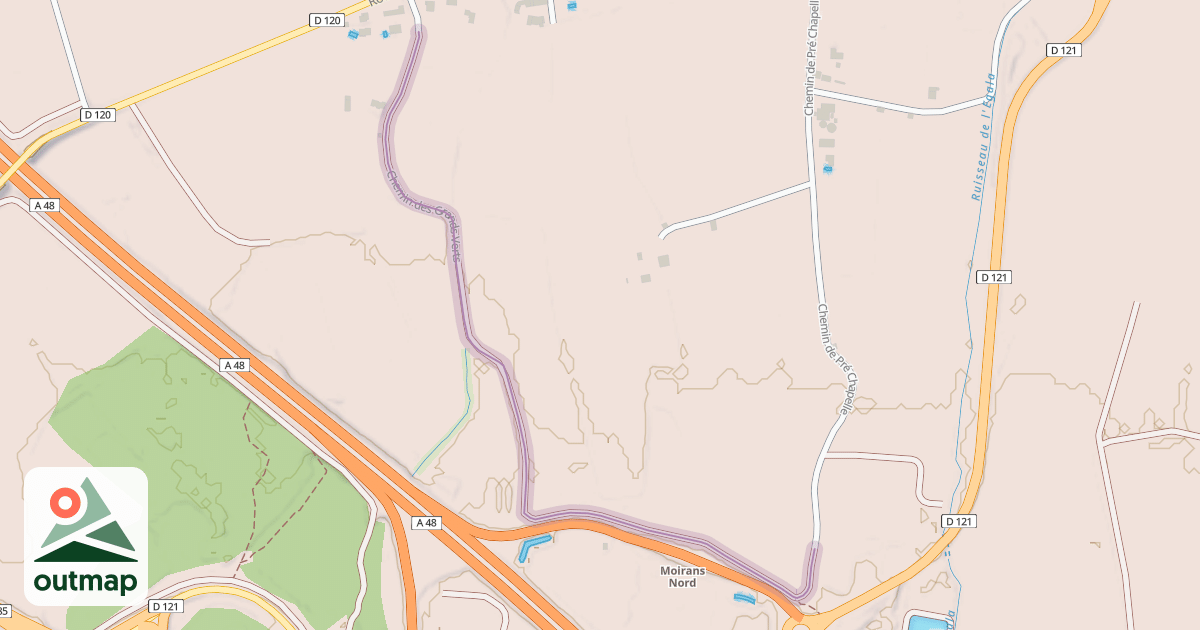 Map of Chemin des Grands Verts