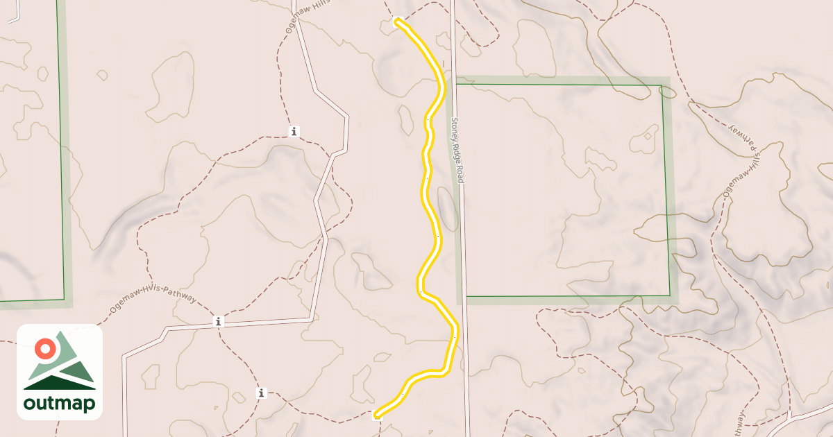 Map of Ogemaw Hills Pathway