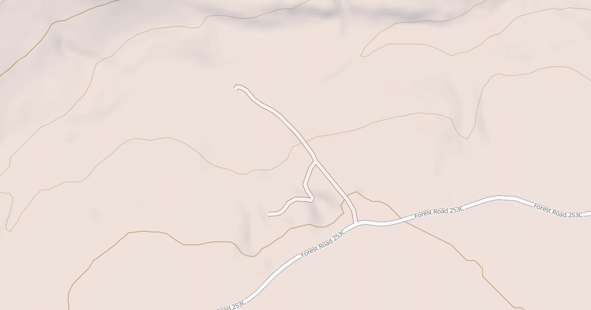 Map preview of USFS National Forest System Roads {497485EF-7692-4A92-A5D2-CC1D14D35B7F}