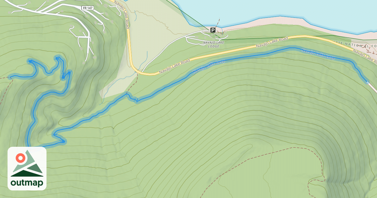 Map of Navajo Lake Loop
