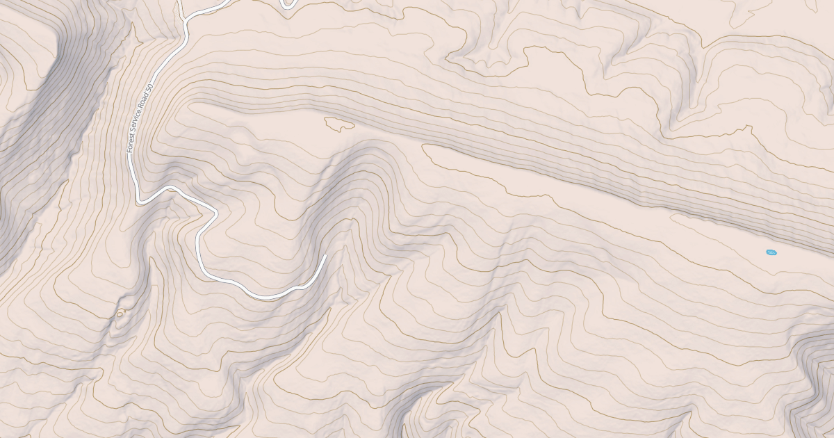 Map preview of USFS National Forest System Roads {6A25AF9E-BA8C-4203-B8D3-1525D25C5D70}