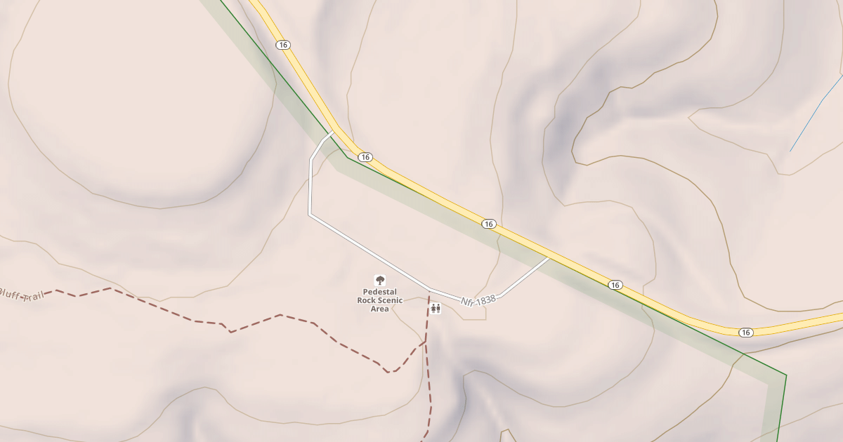 Map preview of PEDESTAL ROCK