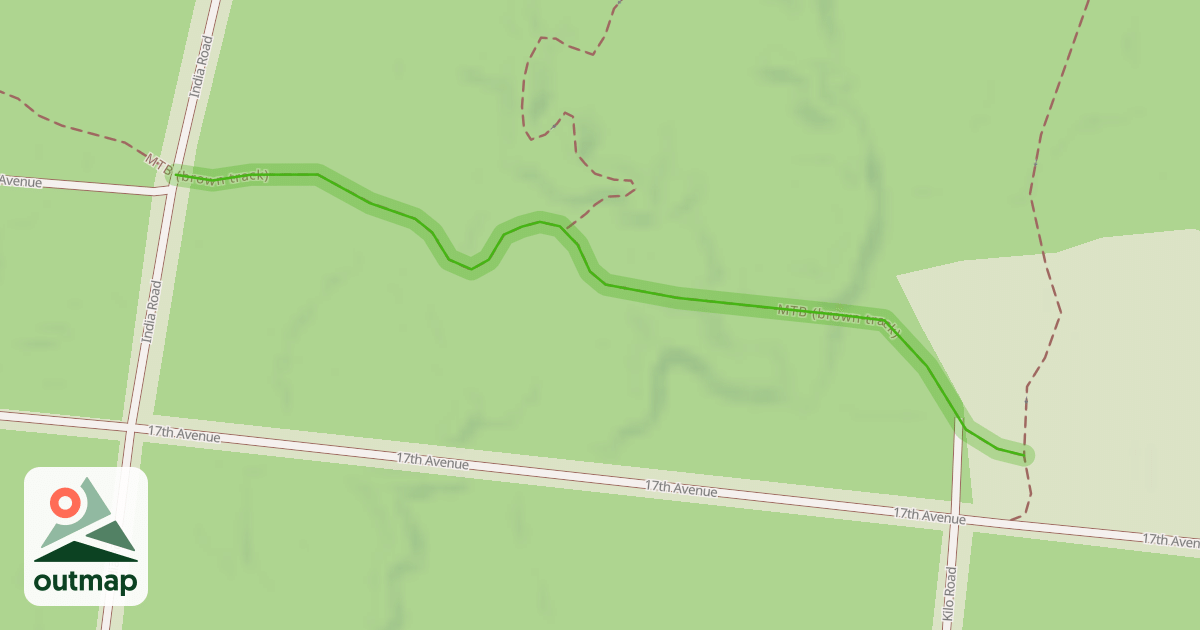 Map of MTB (brown track)
