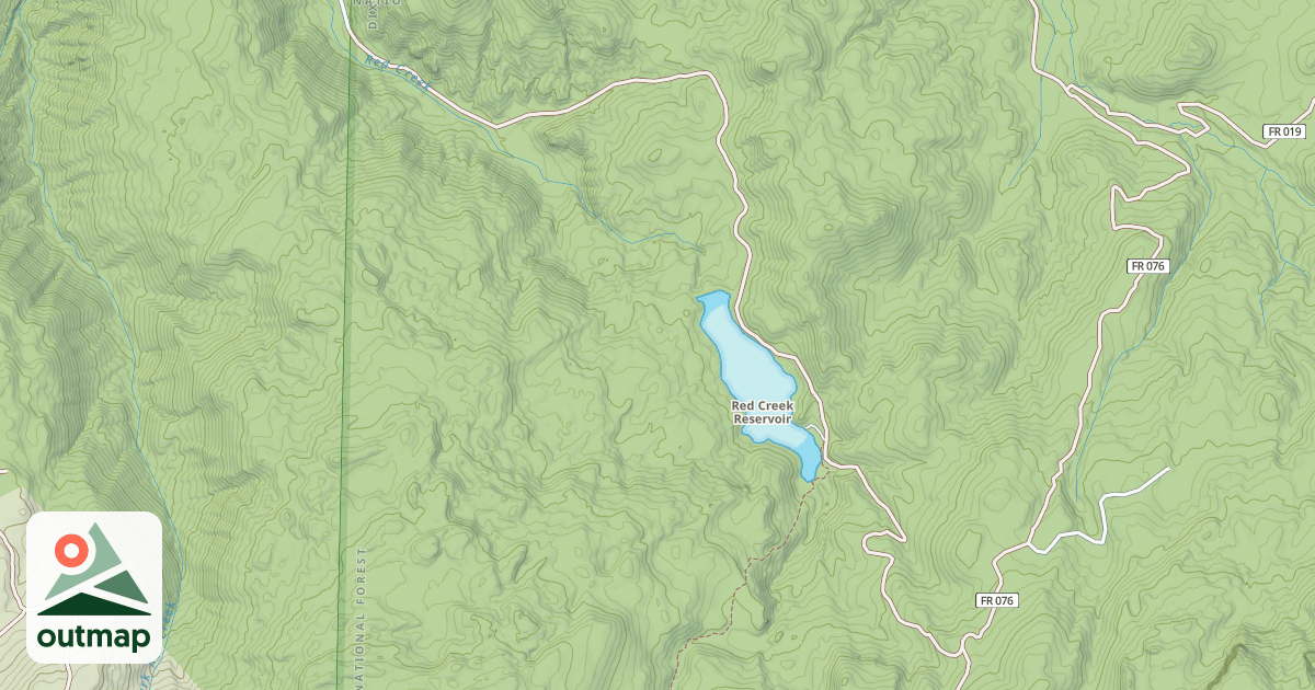 Map of RED CREEK RESERVOIR