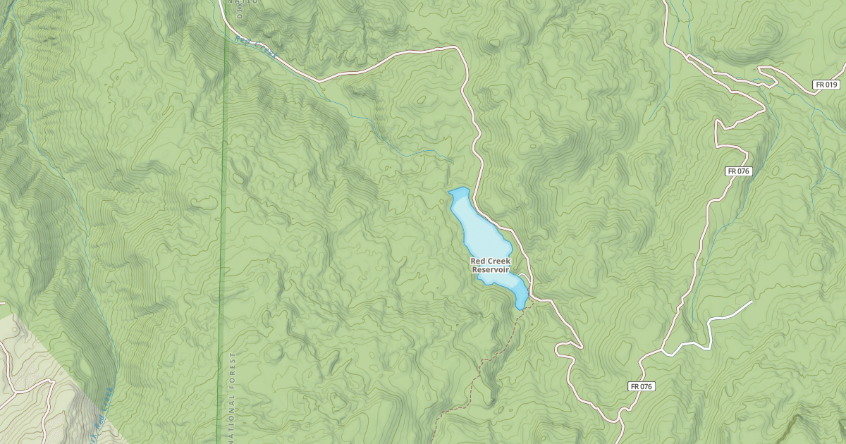 Map preview of RED CREEK RESERVOIR
