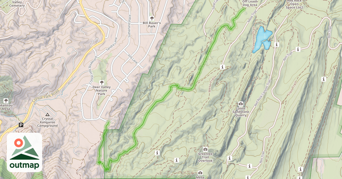 Map of Sand Canyon Trail