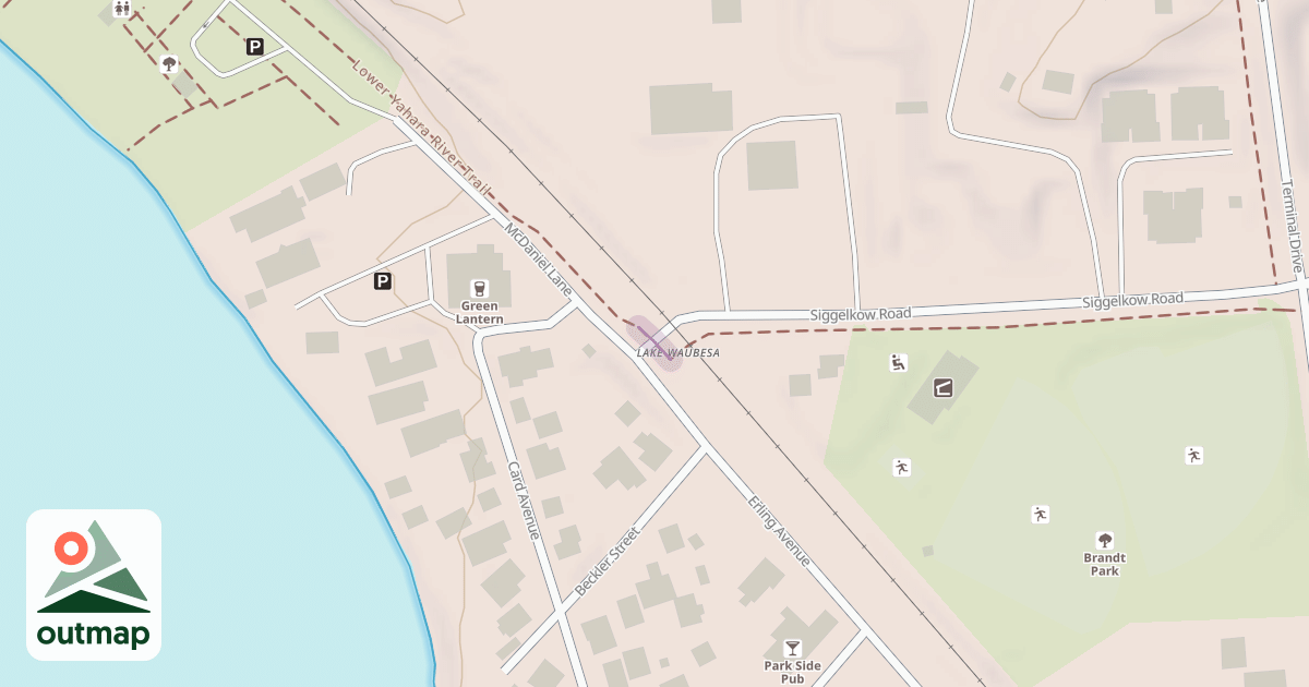 Map of Lower Yahara River Trail