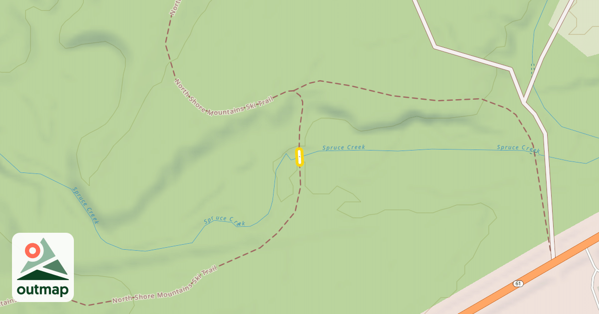 Map of North Shore Mountains Ski Trail