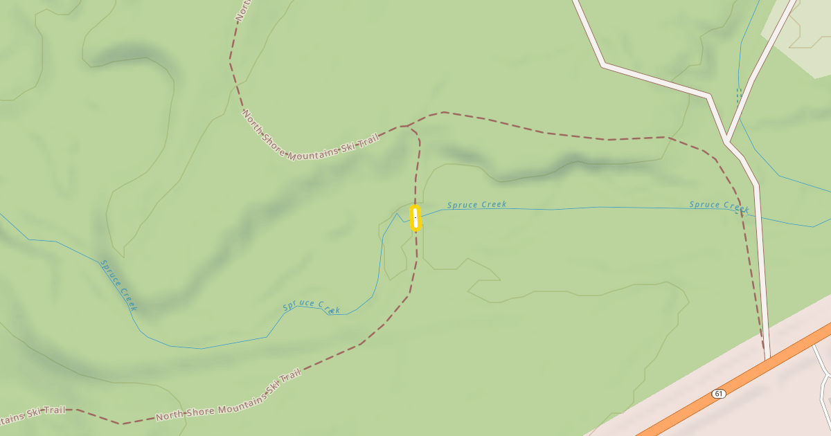 Map preview of North Shore Mountains Ski Trail