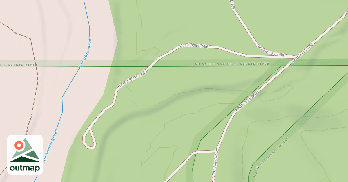 Map of AU SABLE RIVER CAMPSITE 1