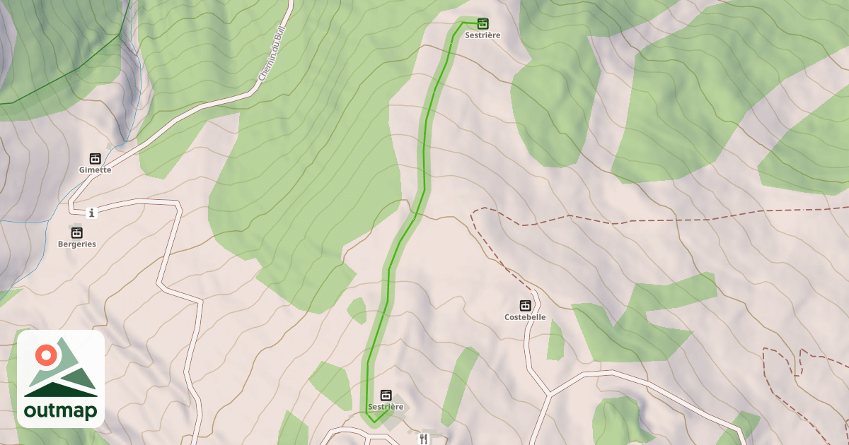 Map of Sestrière