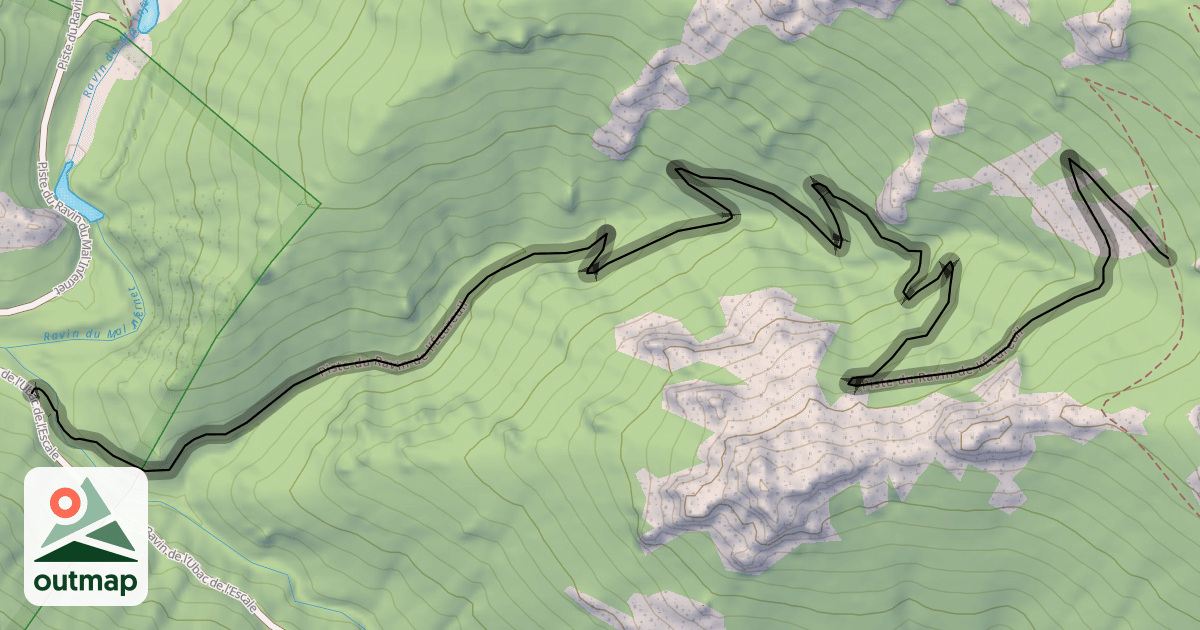 Map of Piste du Ravin de l’Écureuil
