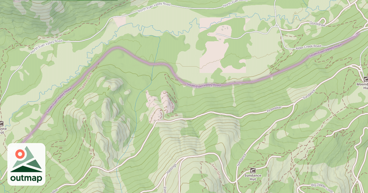 Map of South Euer Valley Road