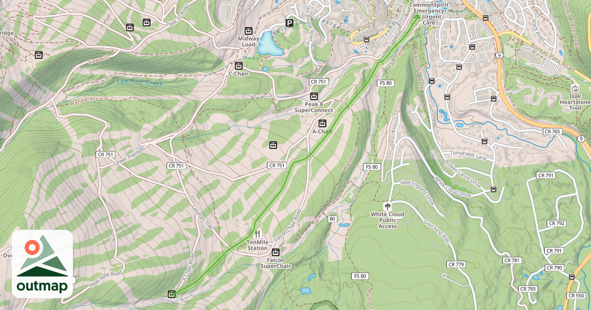 Map of Silverthorne