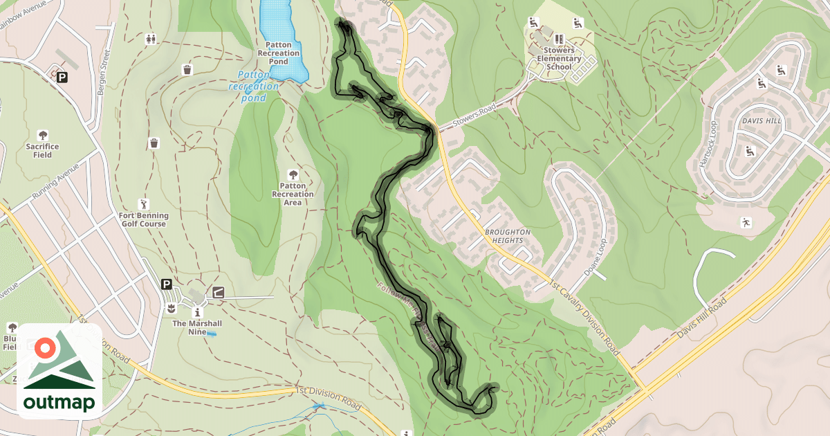 Map of Ft. Moore MTB Trail