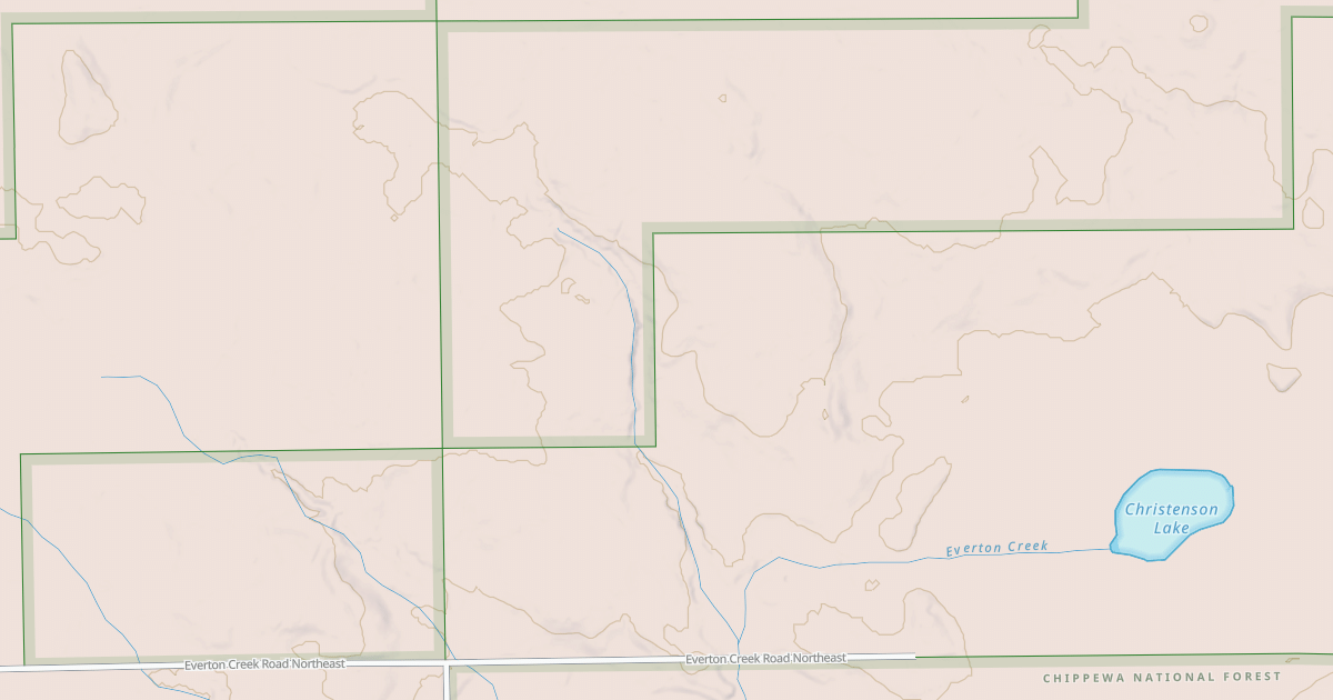 Map preview of EVERTON CREEK SPUR A